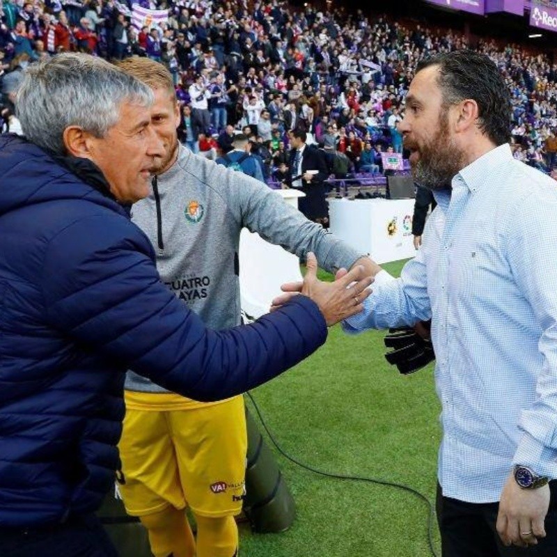 El palo del DT del Valladolid para Quique Setién tras el 1-0 del Barcelona