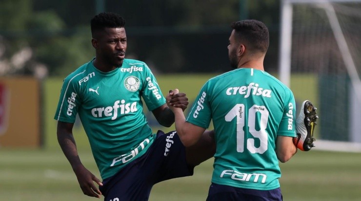 Ramires e Bruno Henrique devem ser titulares contra o Corinthians.Foto: César Greco/Palmeiras