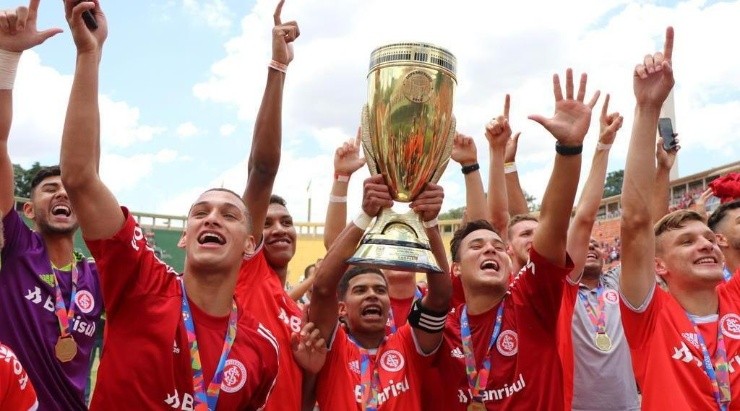 O Internacional é o atual campeão da Copa São Paulo de futebol Júniors; a base é considerada promissora pela diretoria Colorada. Foto: Bruno Duarte/Internacional