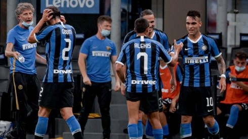 El festejo de los jugadores de Inter.