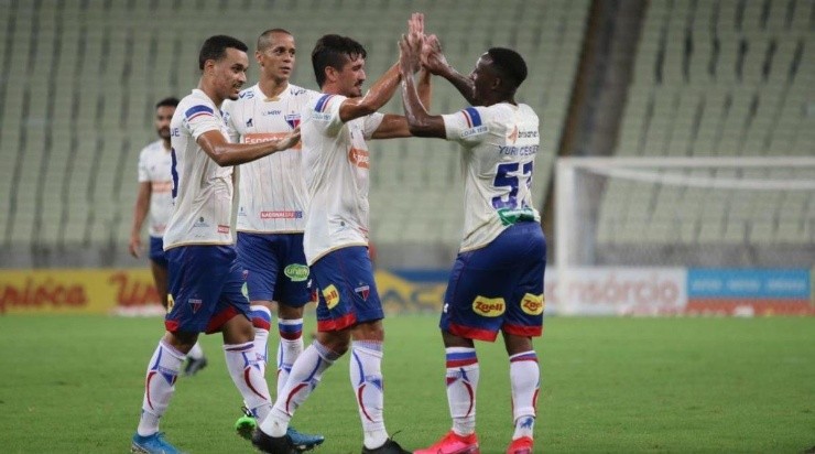 Em retorno ao futebol, Fortaleza goleou Guarasol por 5 a 0 na Arena Castelão na última segunda (Foto: Leonardo Moreira/Fortaleza EC)