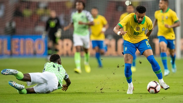 Foto de Neymar, jugador de la Selección de Brasil.