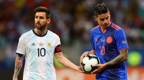 Foto de Lionel Messi junto a James Rodríguez.