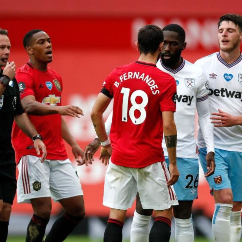 Manchester United empató ante West Ham y sigue soñando con la Champions