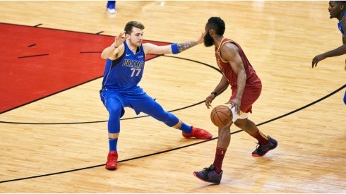 Luka Doncic & James Harden. (Getty)