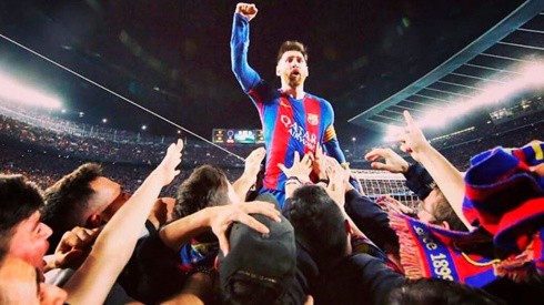 La emblemática foto de Lionel Messi fue tomada por el mexicano Santiago Garcés. (FC Barcelona)