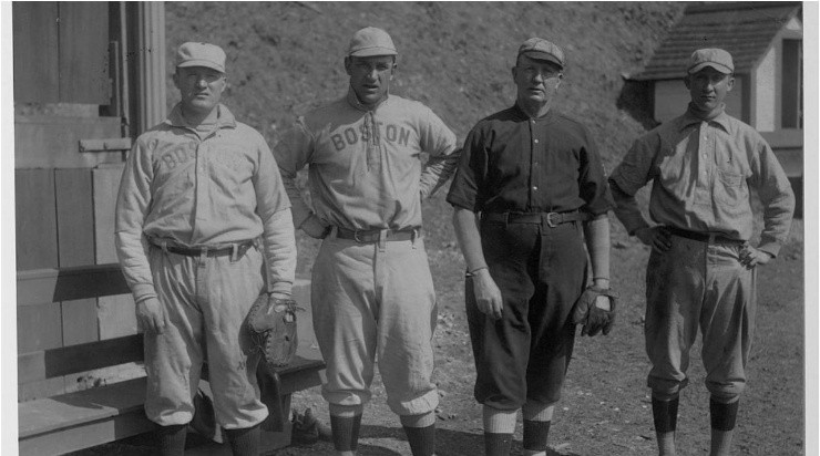 CY Young and players of the Boston Americans. (Getty)