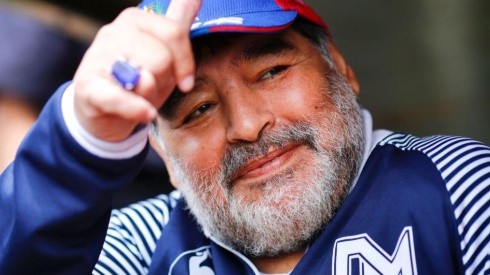 Diego Maradona, director técnico de Gimnasia y Esgrima La Plata.