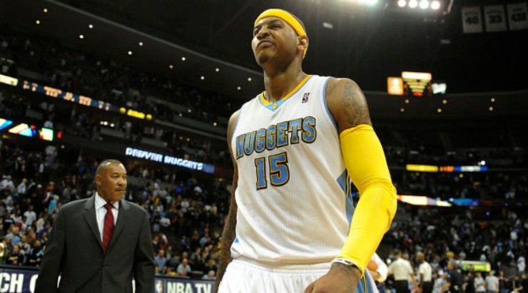 The Nuggets drafted Carmelo Anthony with the 3rd overall pick in 2003. (Getty)