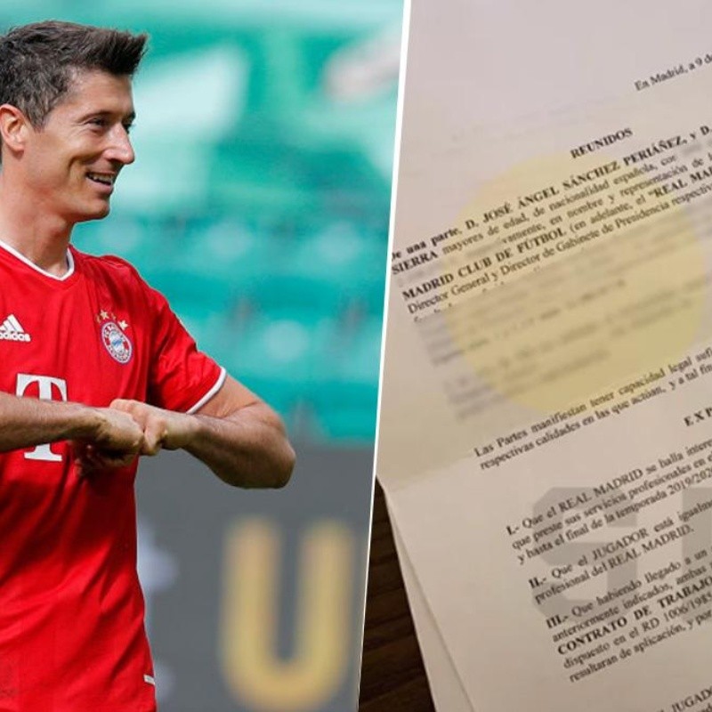 Filtran fotos del contrato que Real Madrid le ofreció a Lewandowski