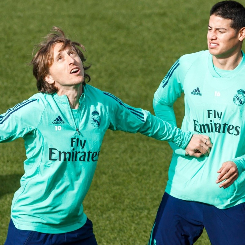 La foto del adiós: Modric compartió una imagen con James Rodríguez