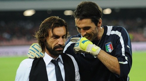 Buffon y Pirlo, juntos en la Selección. (Getty)
