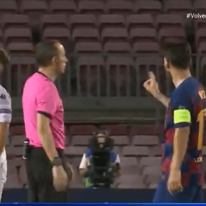 Manolas no tuvo nada que ver: Messi le negó ¡tres veces! el saludo al árbitro