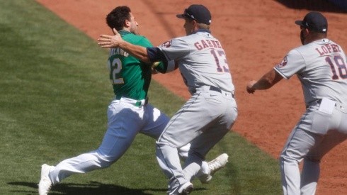 Se hizo oficial la sanción a Ramón Laureano por la pelea con los Astros (Getty Images)