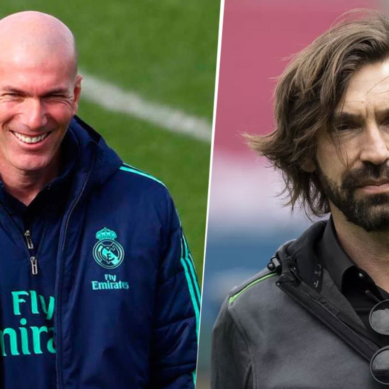 Reportan que Zidane fue quien recomendó a Pirlo como DT de Juventus