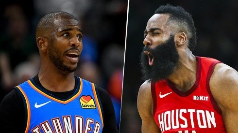 Chris Paul y James Harden (Getty)