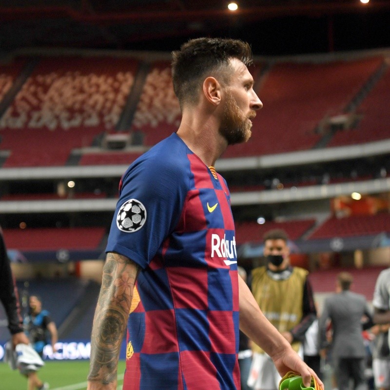 Destrozado: la foto de Messi en el vestuario tras el 2-8 del Barcelona