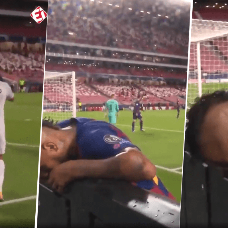 Video: Arturo Vidal, destruido después de uno de los goles de Bayern Munich