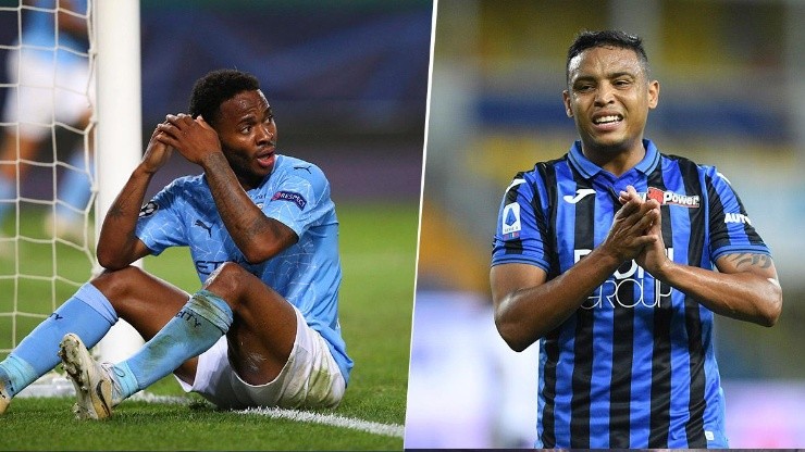 Raheem Sterling y Luis Fernando Muriel.