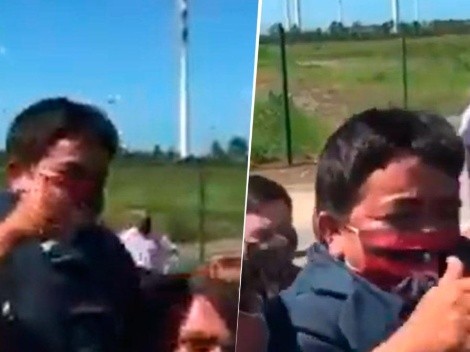 Video: a Bolsonaro se le cambió la cara cuando se dio cuenta que el nene al que alzaba era un enano
