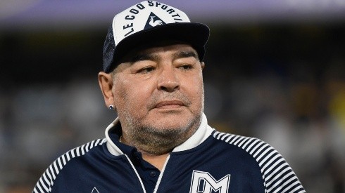 Diego Maradona, director técnico de Gimnasia.