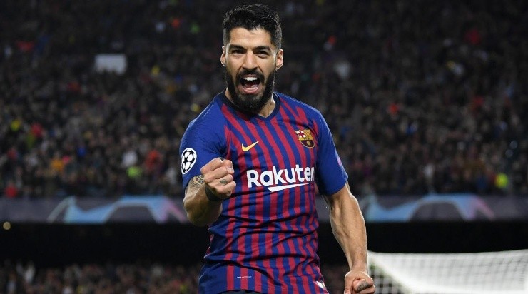 Luis Suárez of Barcelona celebrating