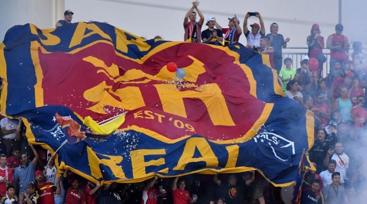 Real Salt Lake fans cheer on their team during the International friendly game against Manchester United (Getty)