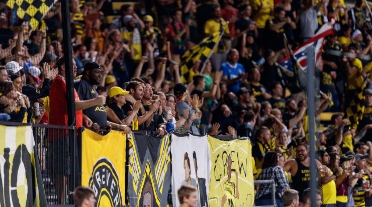 Columbus Crew SC fans celebrate after a goal by Harrison Afful (not pictured) of Columbus Crew SC. (Getty)