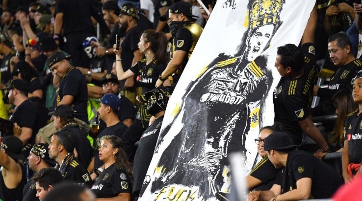 Los Angeles FC fans in the stands during game vs Los Angeles Galaxy at Banc of California Stadium. (Getty)