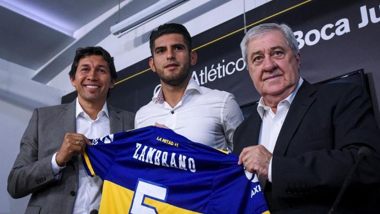 Foto: Zambrano en su presentación. (Getty)