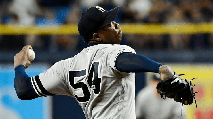 Aroldis Chapman, cerrador de los Yankees (Getty Images)