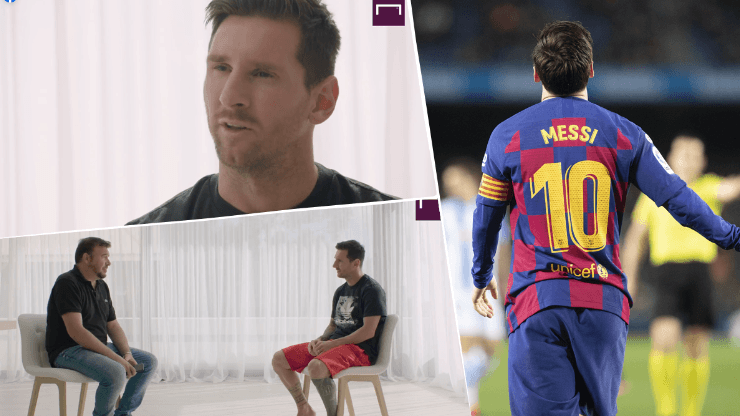 Foto de Lionel Messi en la entrevista con Goal.