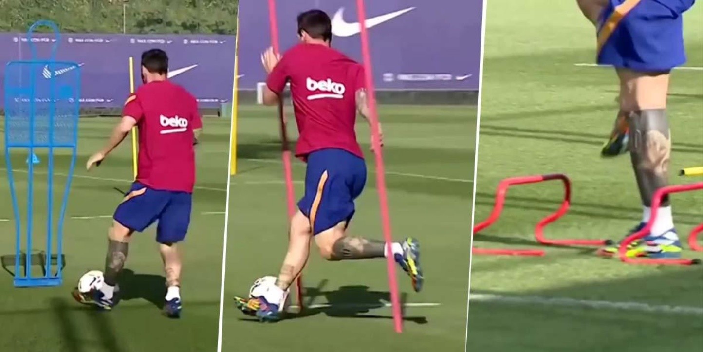 Video Lionel Messi Regresó A Los Entrenamientos Con Barcelona Y Bajo Las órdenes De Ronald