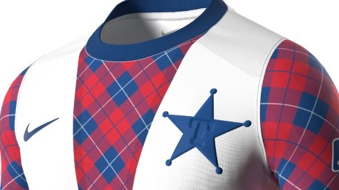 The Texas Rangers MLB soccer jersey inspired by the Lone Star state.