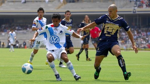 Darío Verón en un partido ante el Puebla en el año 2010