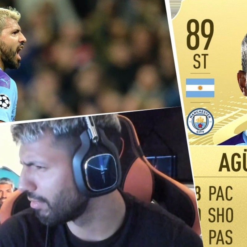 Agüero estaba en vivo y le contaron cuánto le pusieron de media en el FIFA 21