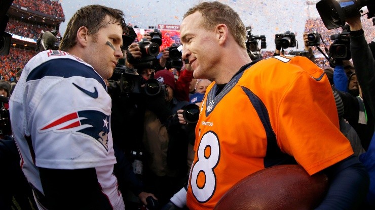 Tom Brady y Peyton Manning (Getty)