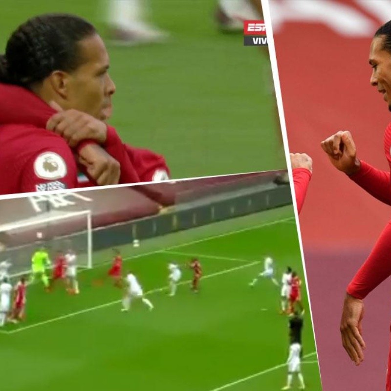 Van Dijk la metió con arquero y todo y puso el 2 a 1 con el Liverpool