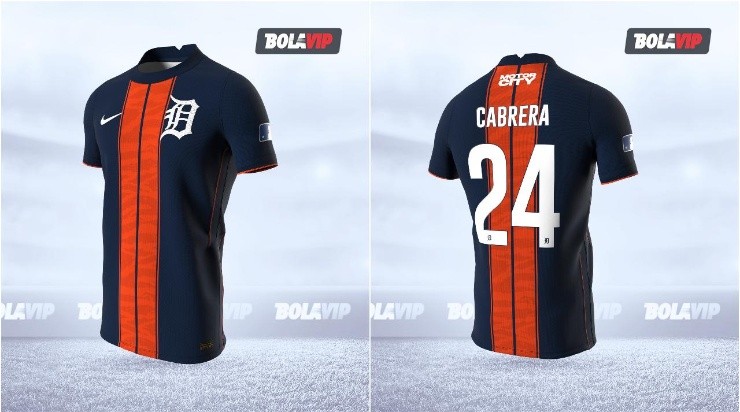 Detroit Tigers MLB soccer jersey inspired by the Motor City