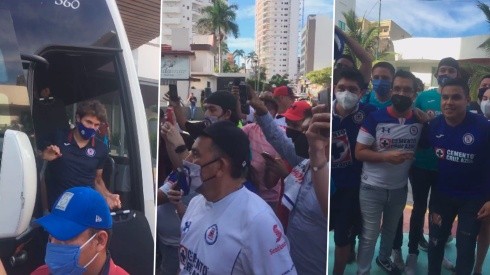 Aficionados se dieron cita en Mazatlán para darle la bienvenida a los jugadores de Cruz Azul.