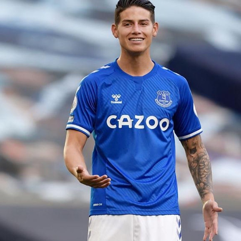 James Rodríguez, titular del Everton para el juego contra el West Bromwich