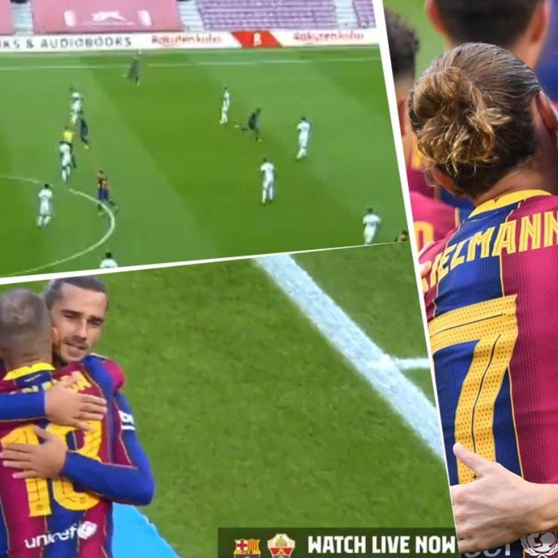 Messi metió un pase filtrado hermoso, Jordi la centró y Griezmann definió