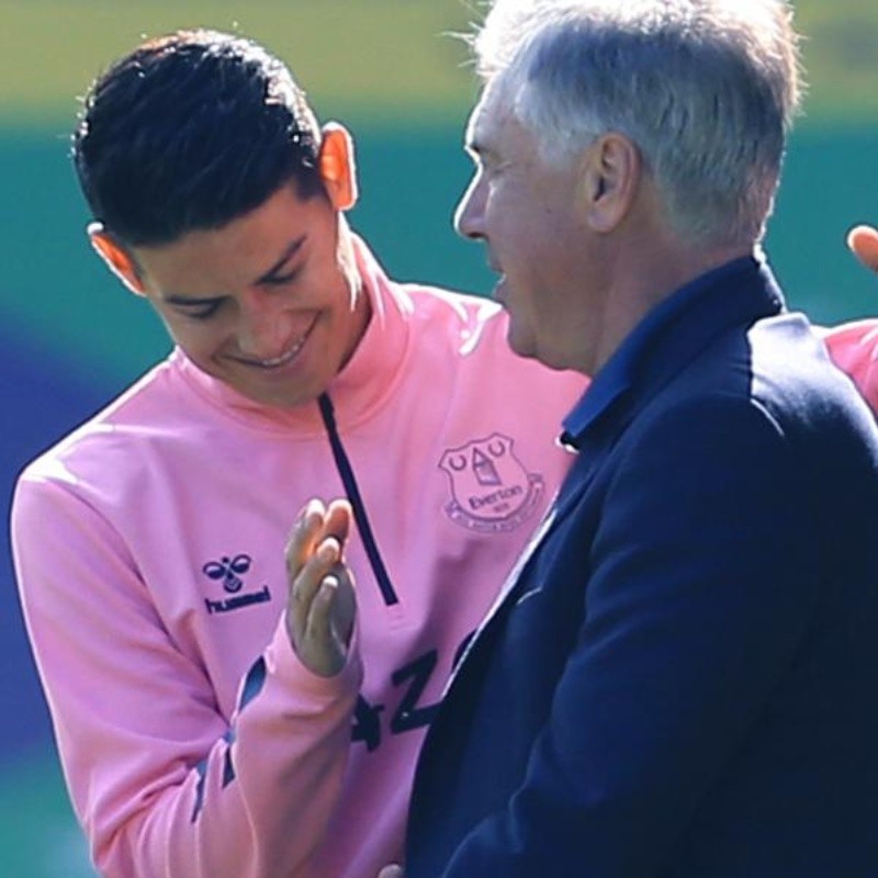 Ancelotti presume con su jugador favorito: "Con James, Cristiano hizo 56 goles"