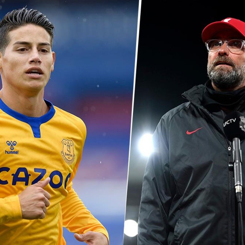 Empezaron a caer los elogios de Jurgen Klopp a James Rodríguez y Everton