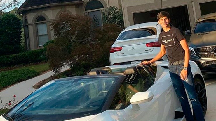 Jürgen Damm presumió el nuevo Lamborghini que compró en Estados Unidos.