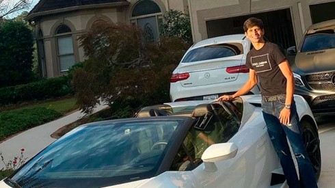 Jürgen Damm presumió el nuevo Lamborghini que compró en Estados Unidos.