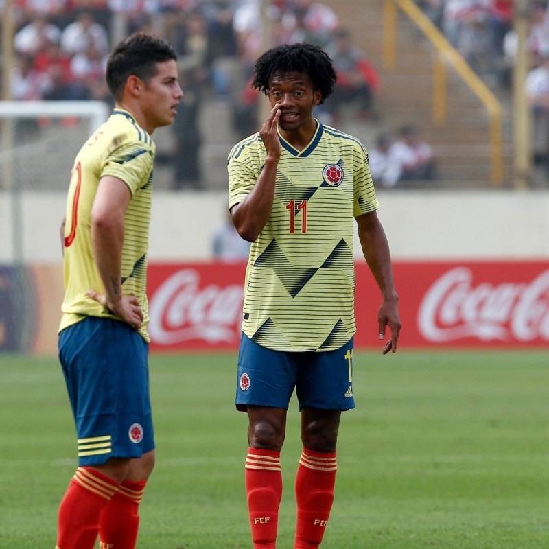 Cuadrado le dejó un mensaje a James antes del debut en la eliminatoria