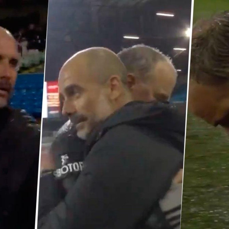 Respect: el saludo entre Bielsa y Guardiola cuando terminó el partido