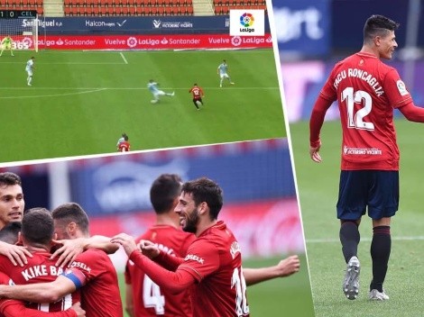 Locura de gol de Roncaglia en la Liga Española contra Celta de Vigo
