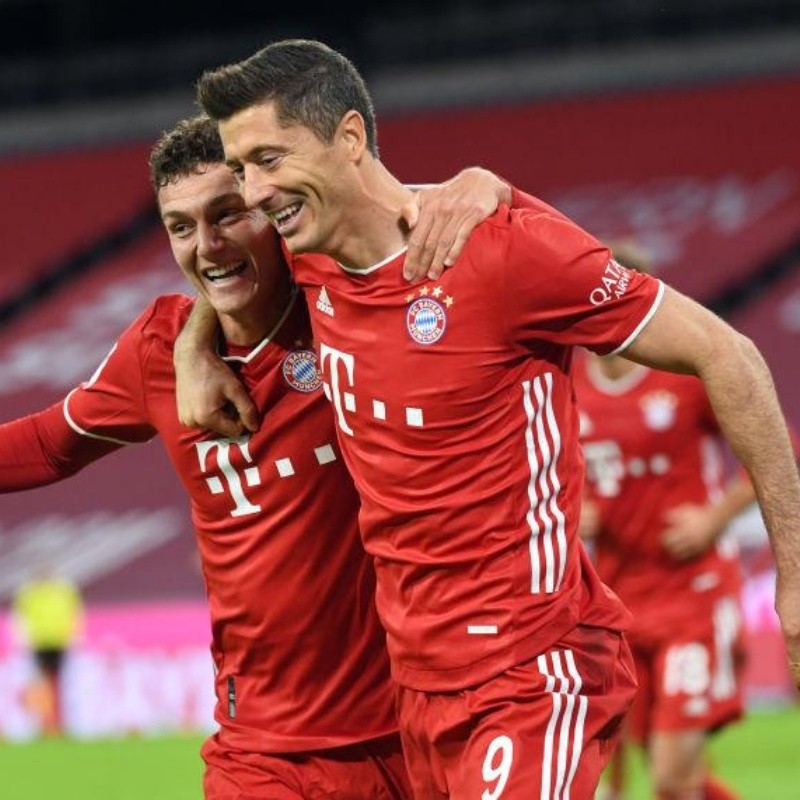 Con un póker de Lewandowski, Bayern Múnich le ganó 4 a 3 al Hertha Berlin